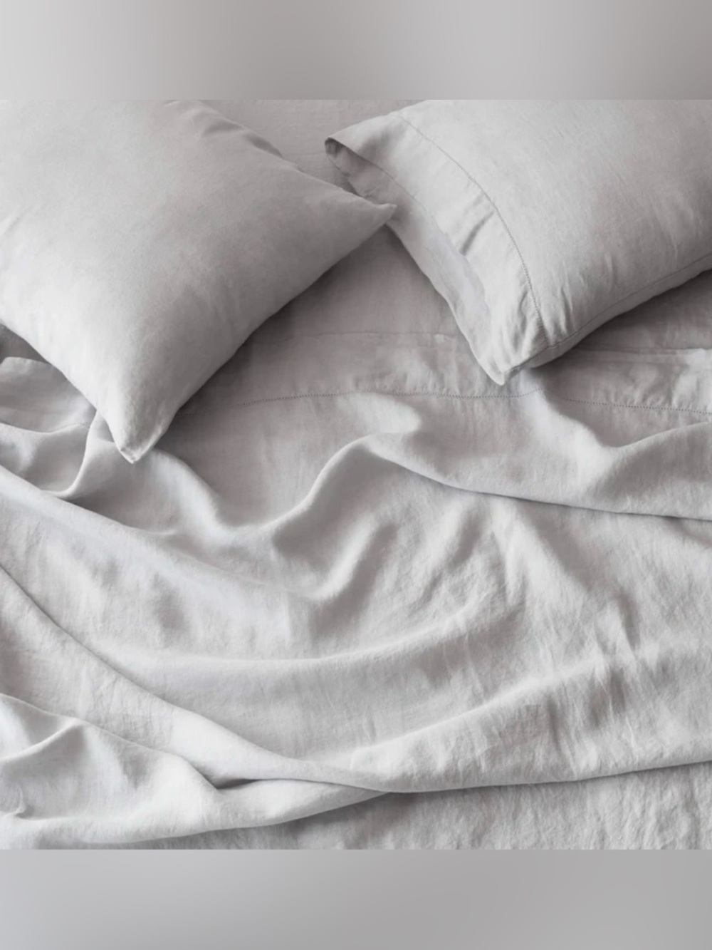 The Citizenry 100% Linen Sheet Set Solid Sand Fitted Sheet Flat Sheet Queen
